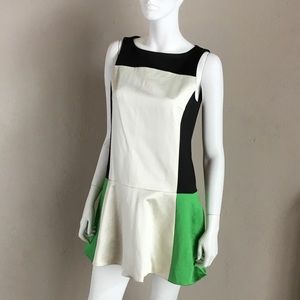 Rag & Bone Sofia SL dress w/ contrast panels ivory